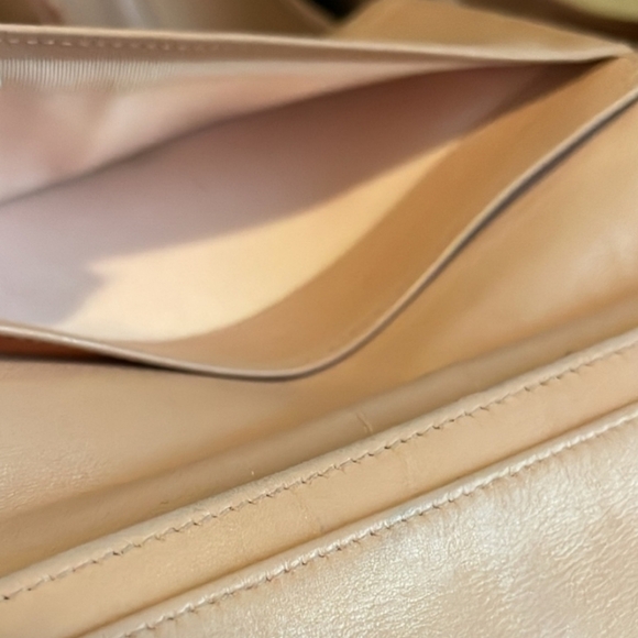 Authentic Chanel Lambskin Leather Wallet,Box, Chain, and Authenticate card - Picture 13 of 14